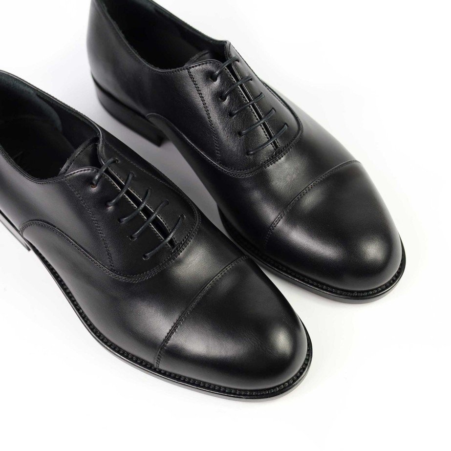 Cap-toe leather oxford shoes - MONGE - Handmade shoes from Majorca