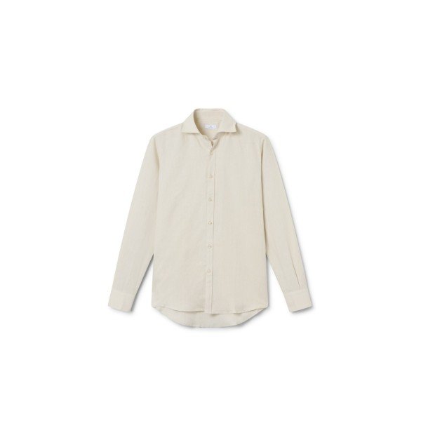Camisa Lino & Algodón Cuello Italiano - MONGE - Handmade shoes from Mallorca
