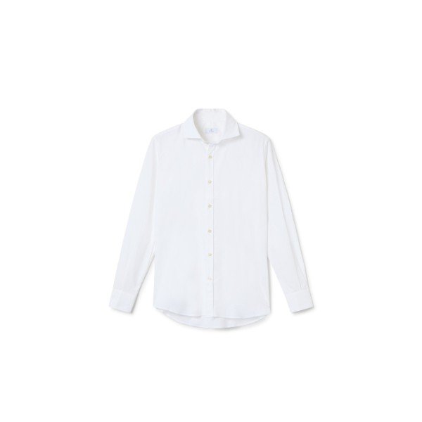 Camisa Algodón & Lino Cuello Italiano - MONGE - Handmade shoes from Mallorca
