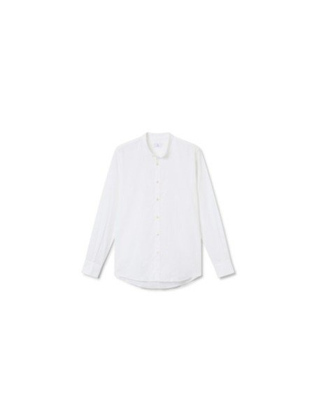 Cotton & Linen Mandarin Shirt - MONGE - Handmade shoes from Majorca