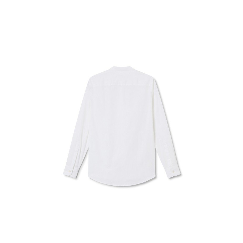 Cotton & Linen Mandarin Shirt - MONGE - Handmade shoes from Majorca