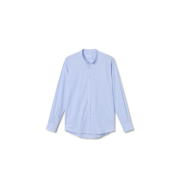 Cotton & Linen Mandarin Shirt - MONGE - Handmade shoes from Majorca