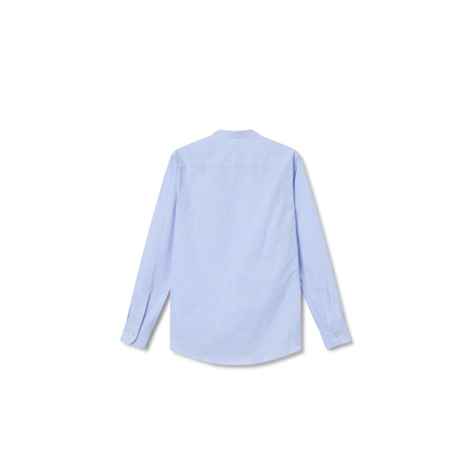 Cotton & Linen Mandarin Shirt - MONGE - Handmade shoes from Majorca