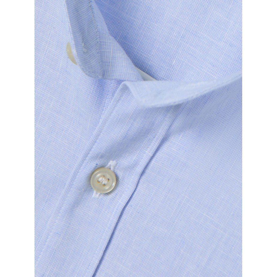 Camisa Algodón & Lino Cuello Mao - MONGE - Handmade shoes from Mallorca