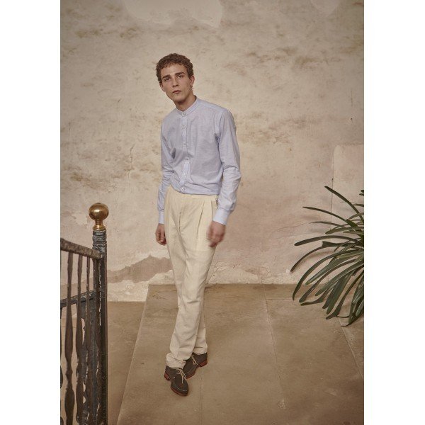 Pantalón Pinzas Lino & Algodón - MONGE - Handmade shoes from Mallorca 2