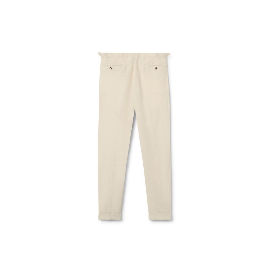 Plaited Linen Trousers - MONGE - Handmade shoes from Majorca