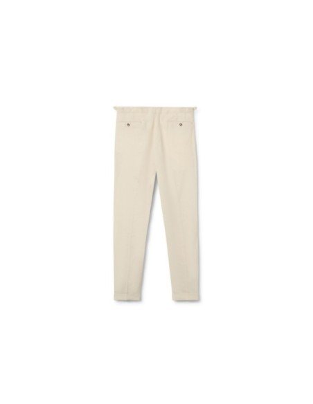 Plaited Linen Trousers - MONGE - Handmade shoes from Majorca