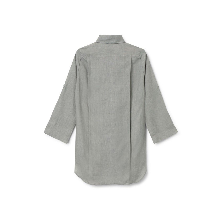 Camisa Lino Gris - Mujer - Made in Spain