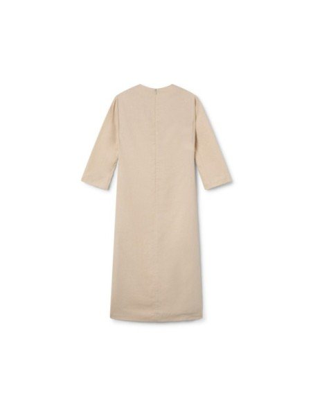 Ivory Linen Kaftan - MONGE - Handmade shoes from Majorca