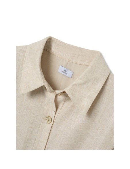 Linen Shirt Dress - MONGE - Handmade shoes from Majorca