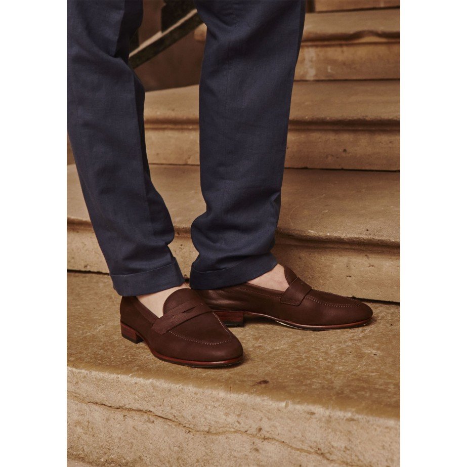 Nubuck Loafers - MONGE - Handmade shoes from Majorca