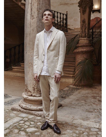 Linen & Cotton Blazer - MONGE - Handmade shoes from Majorca