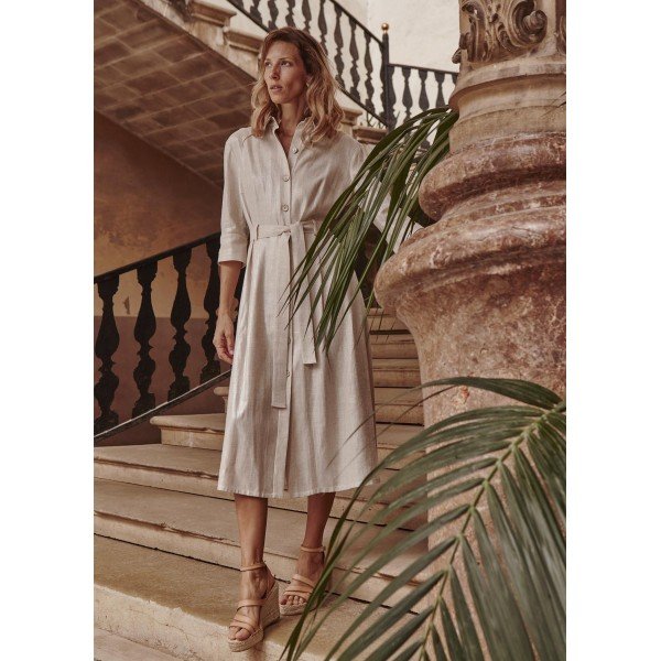 Vestido Camisero Lino - MONGE - Handmade shoes from Mallorca 2