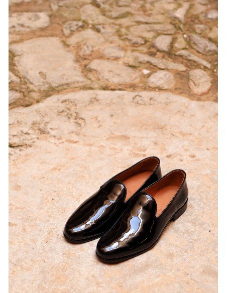 Patent leather slippers - MONGE - Handmade shoes from Majorca