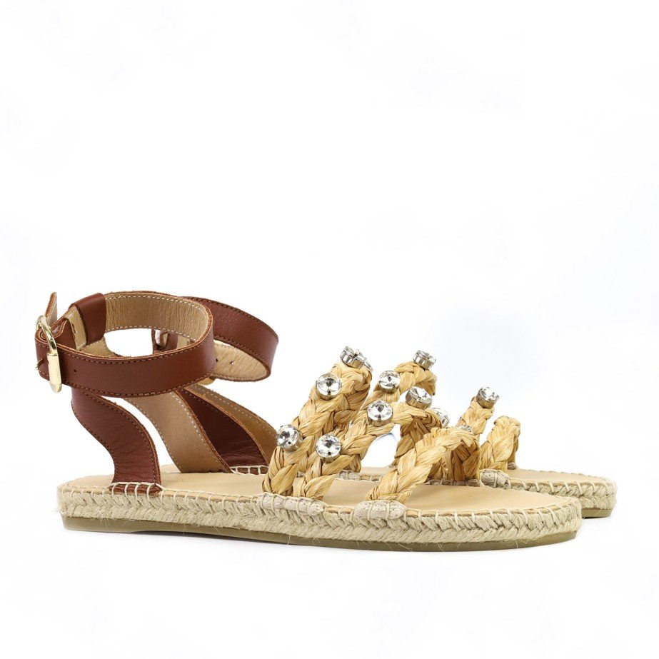 Sandalias Planas Rafia - MONGE - Handmade shoes from Mallorca