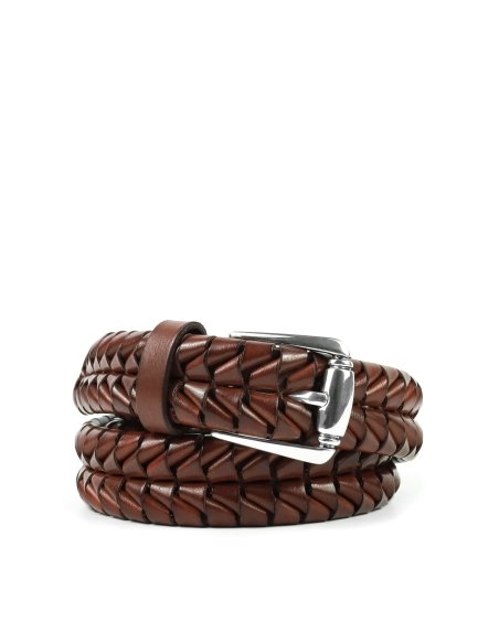 Woven Leather Belt - MONGE - Handmade shoes from Majorca