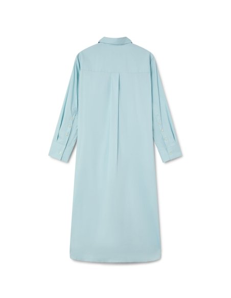 Blue Poplin Shirt Dress | Monge Studio