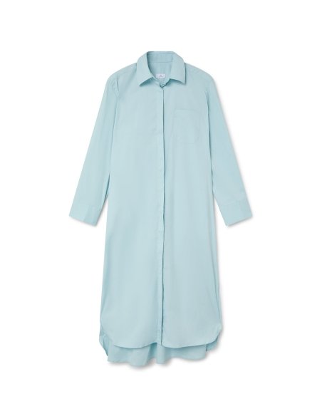 Vestido Camisero Azul de Popelín | Monge Studio