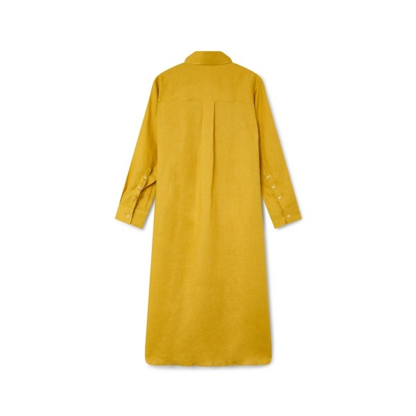 Yellow Linen Shirt Dress | Monge Studio 2