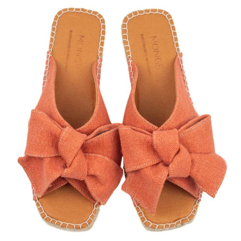 sandal espadrilles linen orange