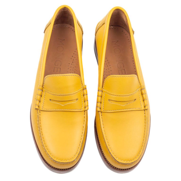 Yellow penny loafer